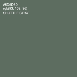 #5D6D60 - Shuttle Gray Color Image